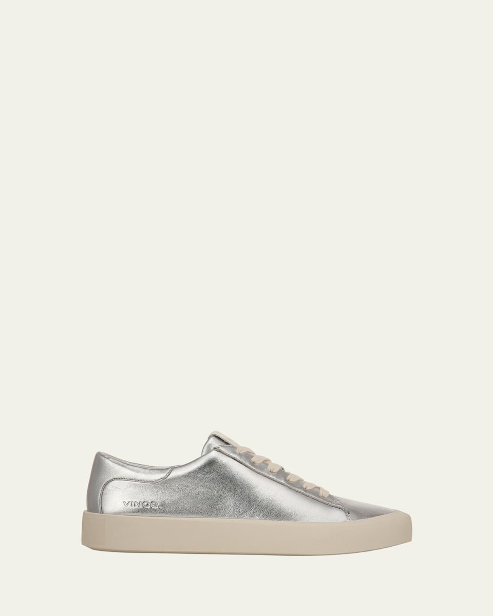 Gabi Metallic Leather Low-Top Sneakers